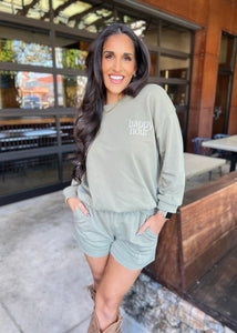 "Happy Hour" Olive 2 Pc Comfy Set