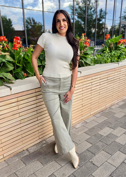 Good Girl Black & White Striped Pant