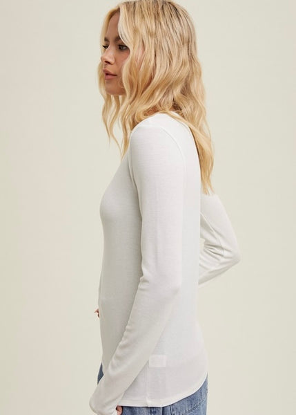 Layering Fabulous Ivory Long Sleeve Top