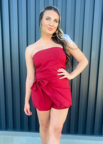 It's About Time Wrap Detail Romper