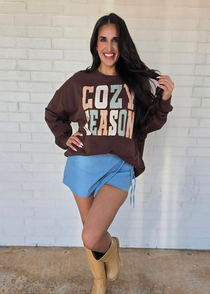 Cozy Season Brown Sweatshirt