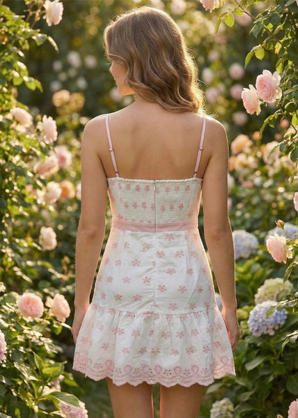Sweet As Can Be Embroidered Mini Dress
