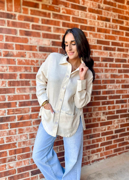 Midnight Chill Draped Cream Jacket