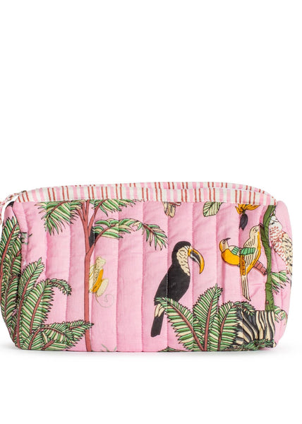Liana Quilted Cosmetic   Pink/Multi   10x6x5