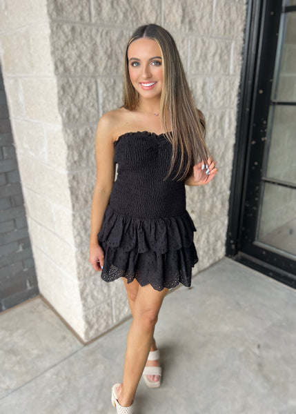 Plan To Be Different Black Strapless Mini Dress