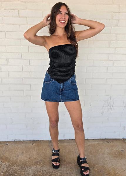 More Of You Denim Micro Mini Skort