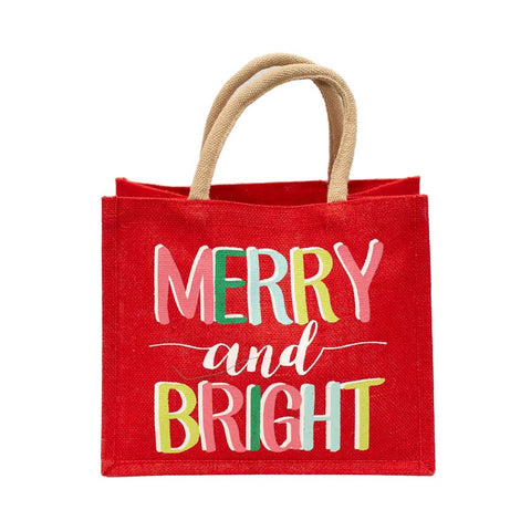 Merry & Bright Gift Tote  12x10x8