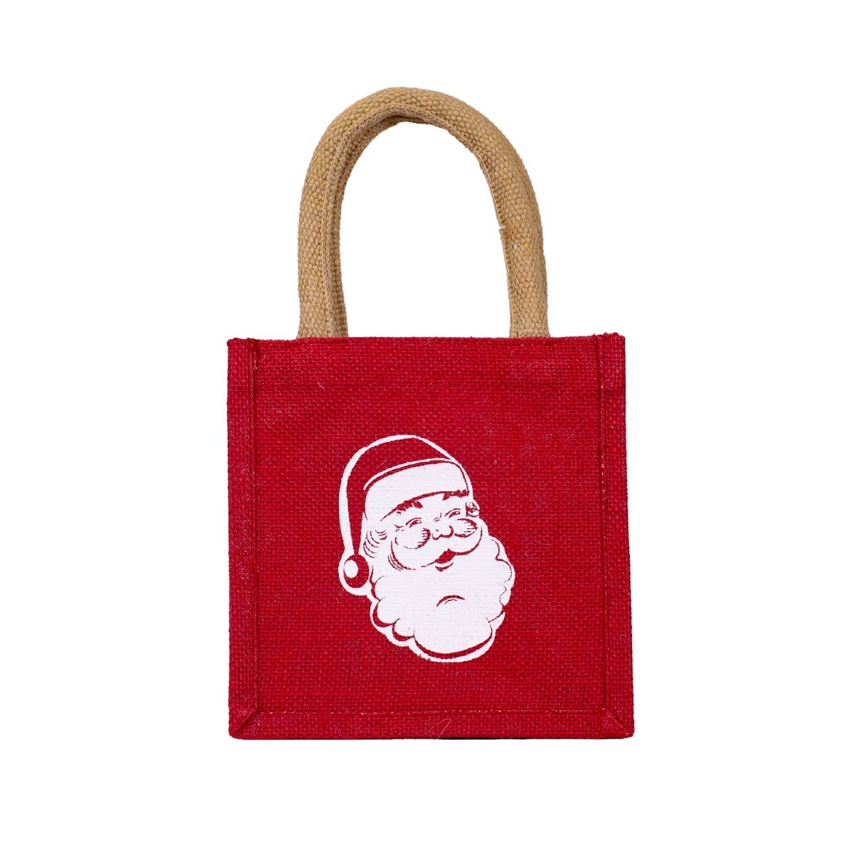 Santa Small Red Gift Tote  7x7x5