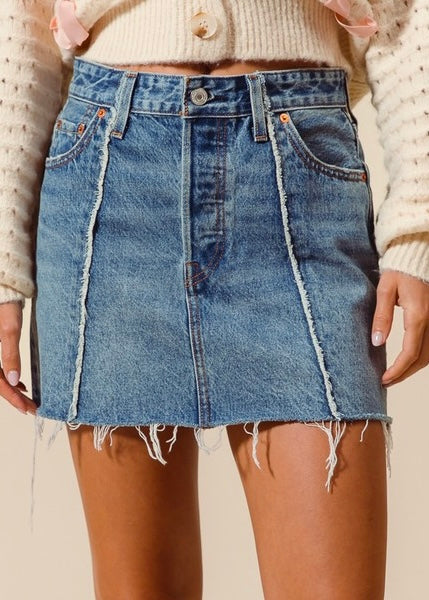 Weekend Wonder Denim Mini Skirt - SMALL