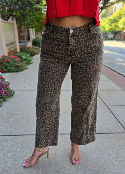 Running Wild Leopard Boyfriend Jean