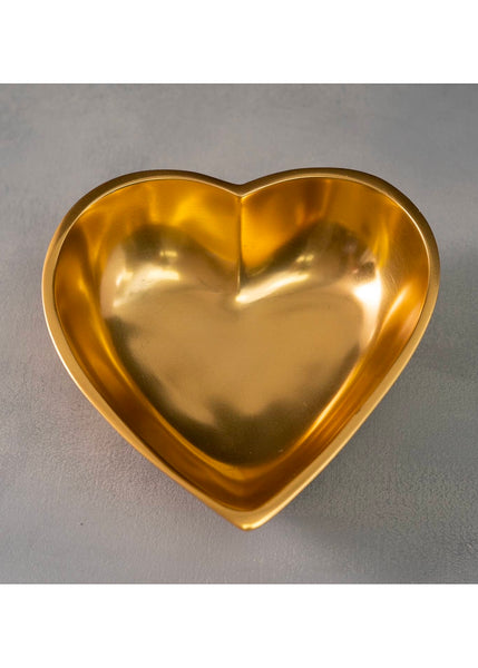 Polished Gold Heart Bowl Large