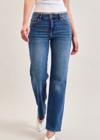 Ella Dark Wash Straight Leg Denim