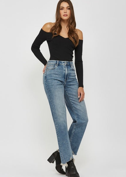 Ella High Rise Straight Leg Denim