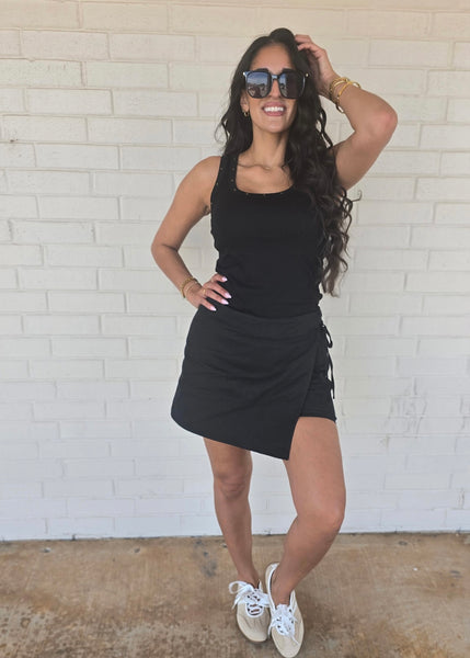 Thinkin Bout You Black Studded Tank Top