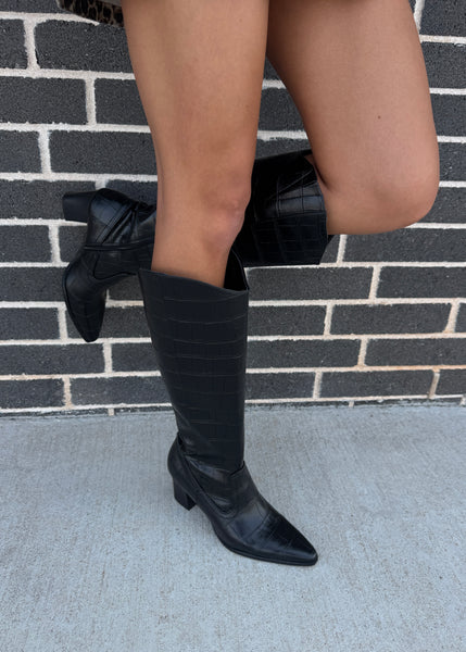 Matisse Kirby Black Croc Boot