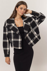 Wait For Me Plaid Double Breasted Jacket