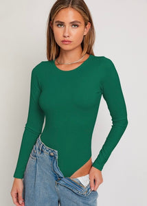 All In All Long Sleeve Green Bodysuit