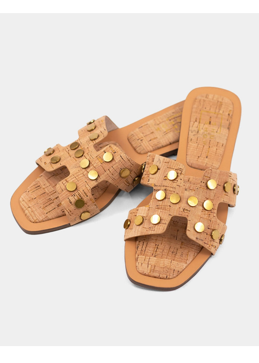 Donatella Studded Cork Sandal