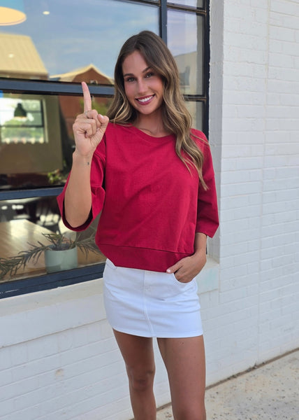 Take Some Time Crimson Top
