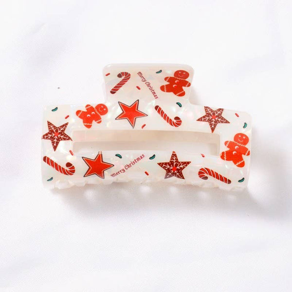CHRISTMAS TREE SANTA HOLIDAY HAIR CLAW | 40H947: A