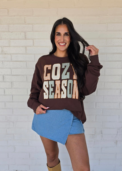 Cozy Season Brown Sweatshirt