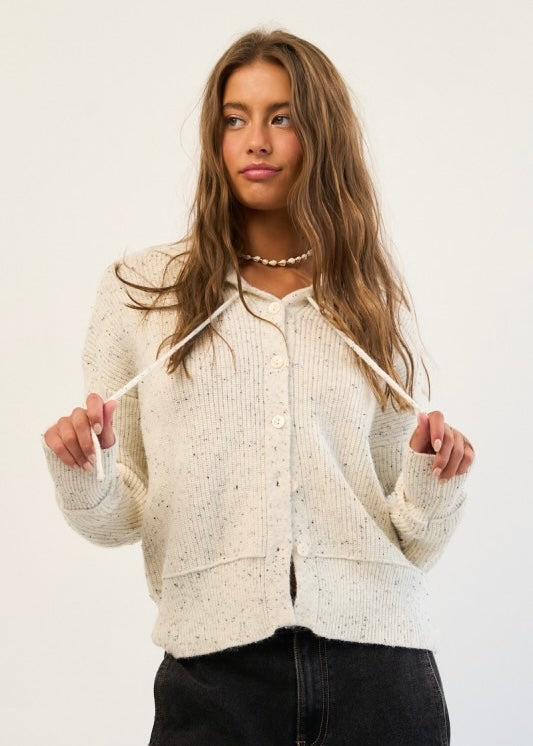 Learning About You Cream Hooded Cardigan