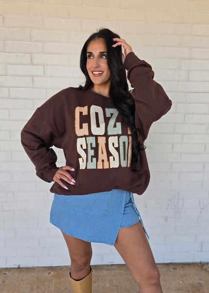 Cozy Season Brown Sweatshirt