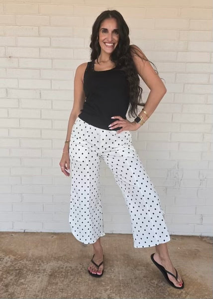 Main Attraction Black & White Polka Dot Pant