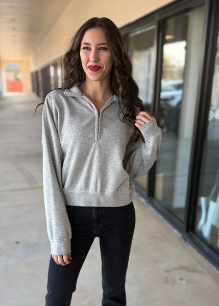 You Are Home Heather Grey Pullover