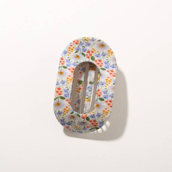 Vintage Floral & Leopard Hair Clip | 40H1119: BROWN