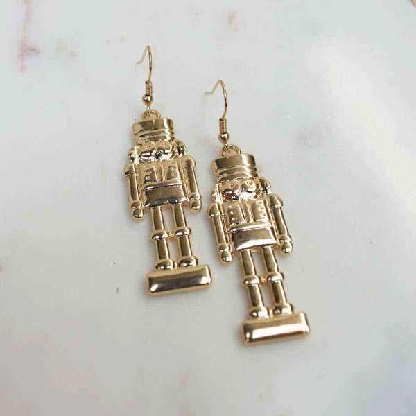 Nutcracker Earrings -Gold