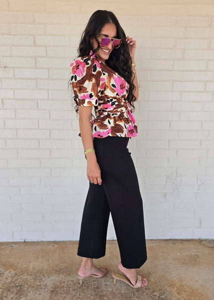 On The Bright Side Pink & Brown Floral