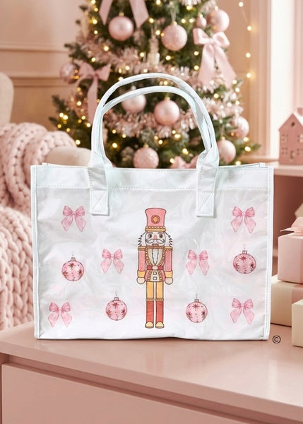 Plum Adorable Nutcracker Vinyl Tote Bag