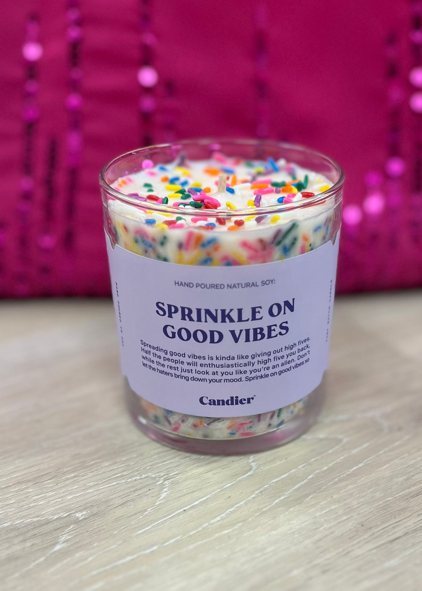 Candier Candles "Sprinkle Good Vibes"
