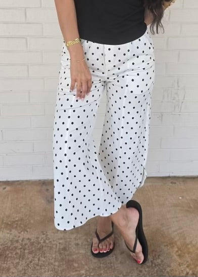 Main Attraction Black & White Polka Dot Pant