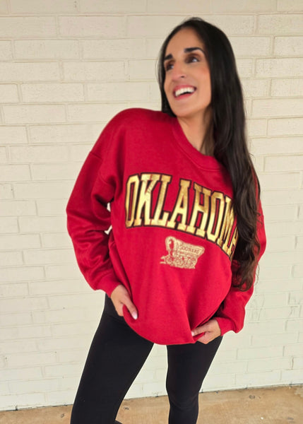 Oklahoma Sooners Crimson Stadium Sweatshirt