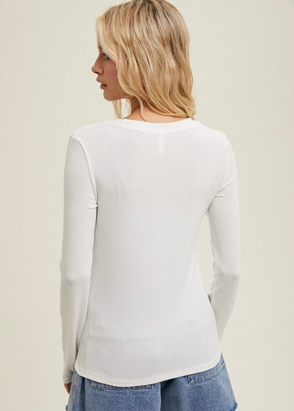 Layering Fabulous Ivory Long Sleeve Top