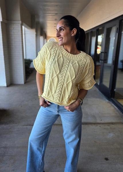 Let There Be Sunshine Yellow Sweater Top