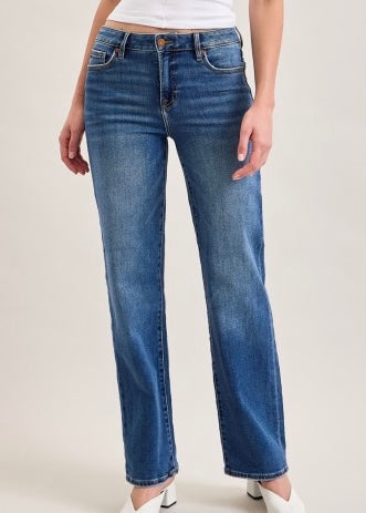 Ella Dark Wash Straight Leg Denim