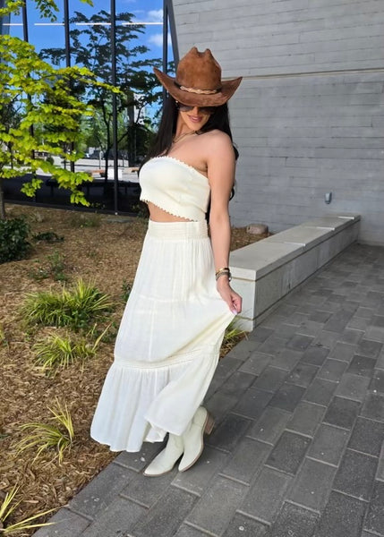 Sand Dune Cream Maxi Skirt