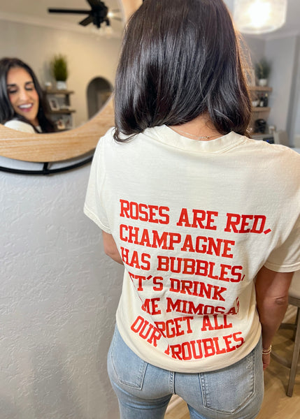 Champagne Troubles Valentine Tee