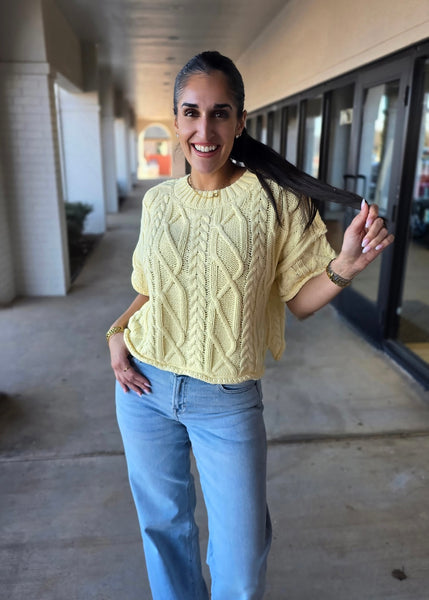 Let There Be Sunshine Yellow Sweater Top