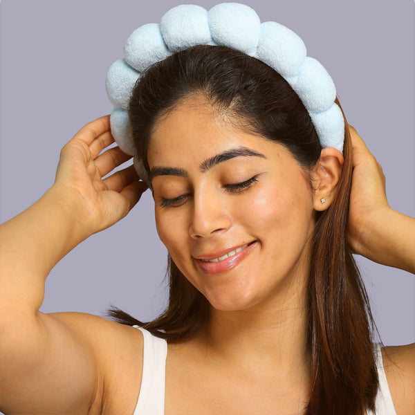 Bubble Skincare Headband For all Hair Types - Blue