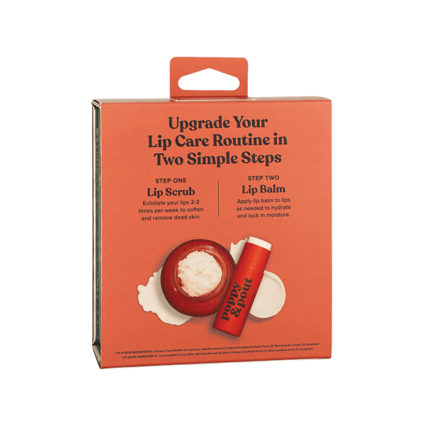 Poppy & Pout: Lip Care Duo, Pomegranate Peach