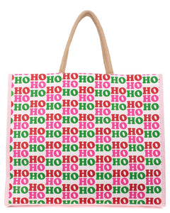 HoHoHo Juco Carryall Tote  22x19x8