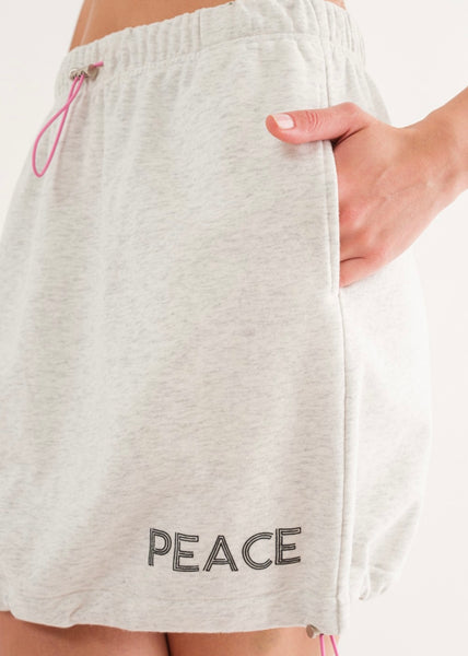 "Peace" Sporty Grey Skirt