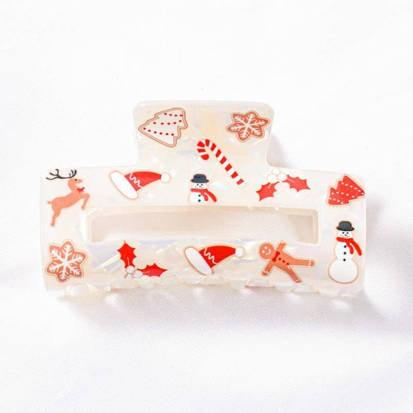 CHRISTMAS TREE SANTA HOLIDAY HAIR CLAW | 40H947: A