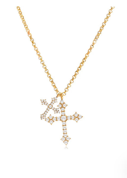 Duo Cross Necklace