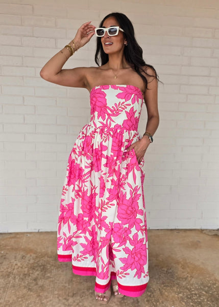 Summertime Progress Pink Maxi Tube Dress