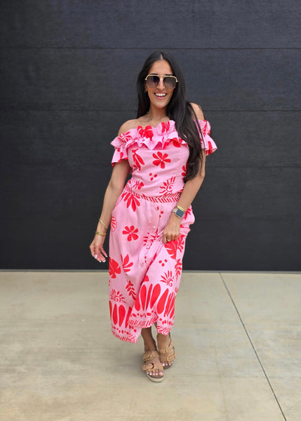 From The Beach 2 Pc Top & Midi Skirt